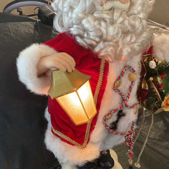 Santa Claus Animated Illuminated Lamp Light 25” - Picture 5 of 6